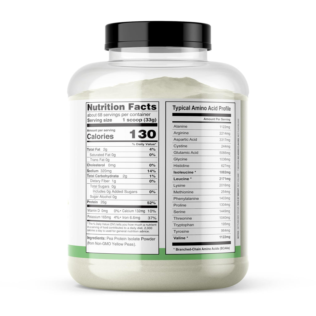 100% Pea Protein Vegan Gluten Free 5 Pound Unflavored F158759