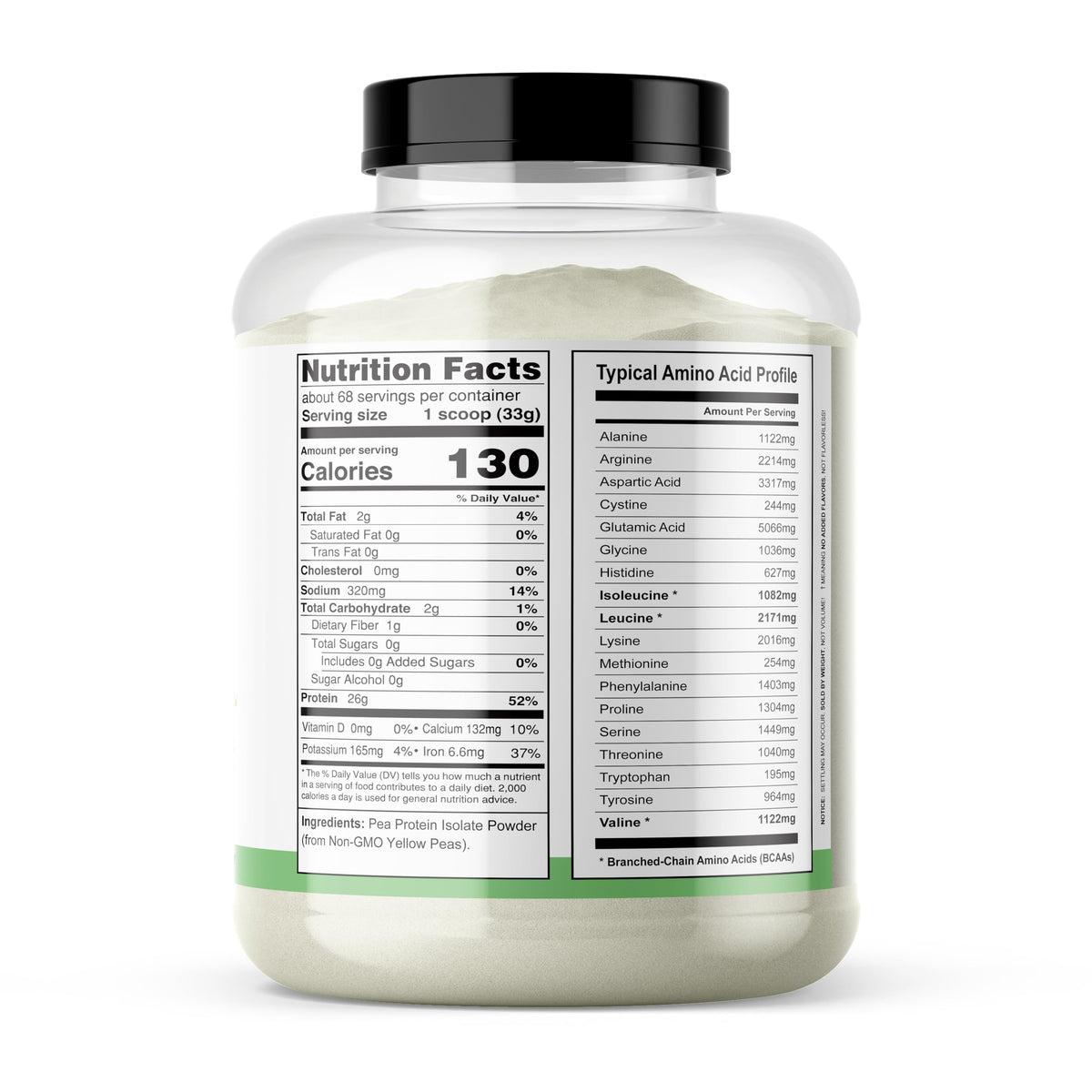 100% Pea Protein Vegan Gluten Free 5 Pound Unflavored F158759