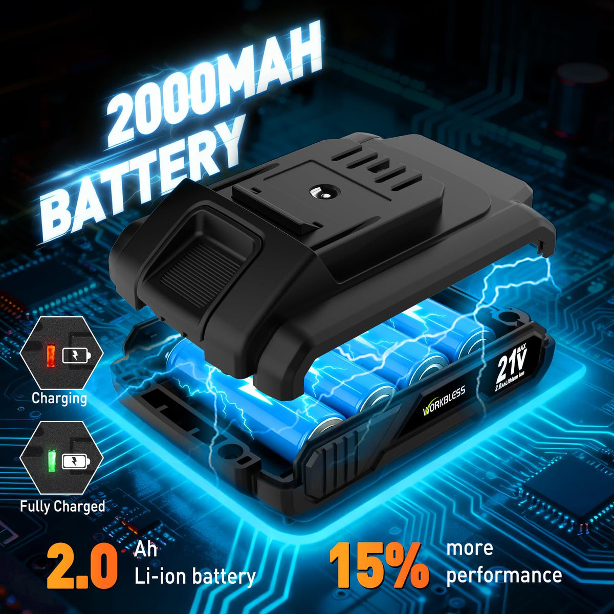 Cordless Drill, 20+1 Torque, 2 Speed, 3/8" Electric Screwdriver with 28pcs Drill Bits Set O325