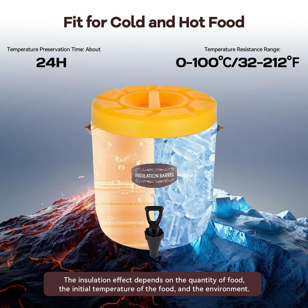 3 Gallon Insulated Stainless Steel Beverage Dispenser with Faucet B22174