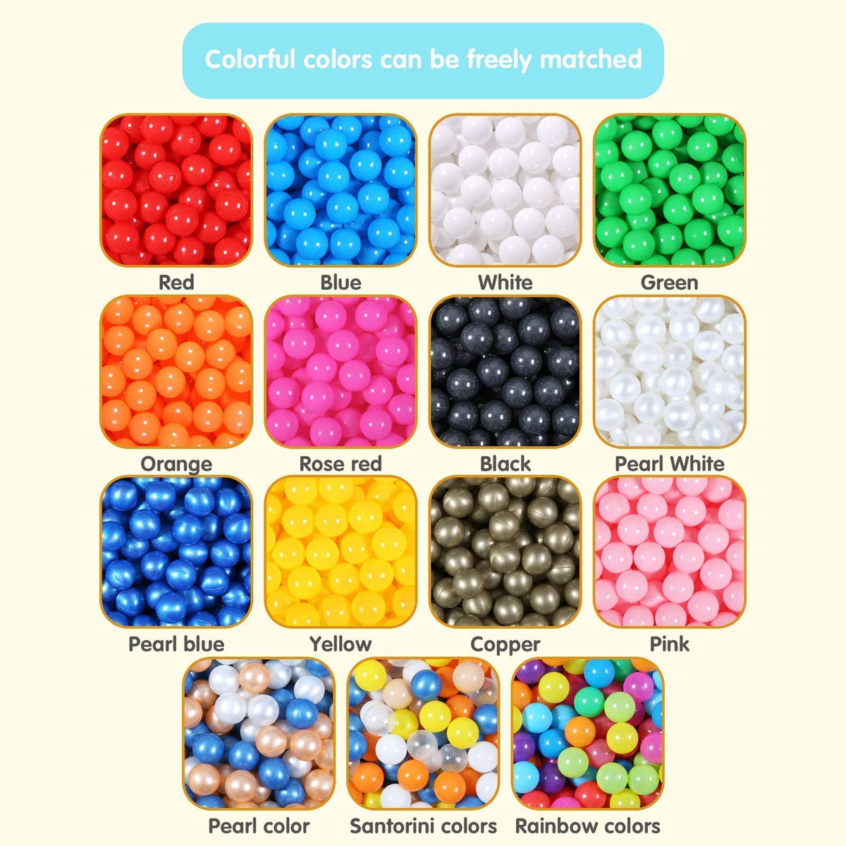 100 Pack 2.2 Inch Plastic Ball Pit Balls O995