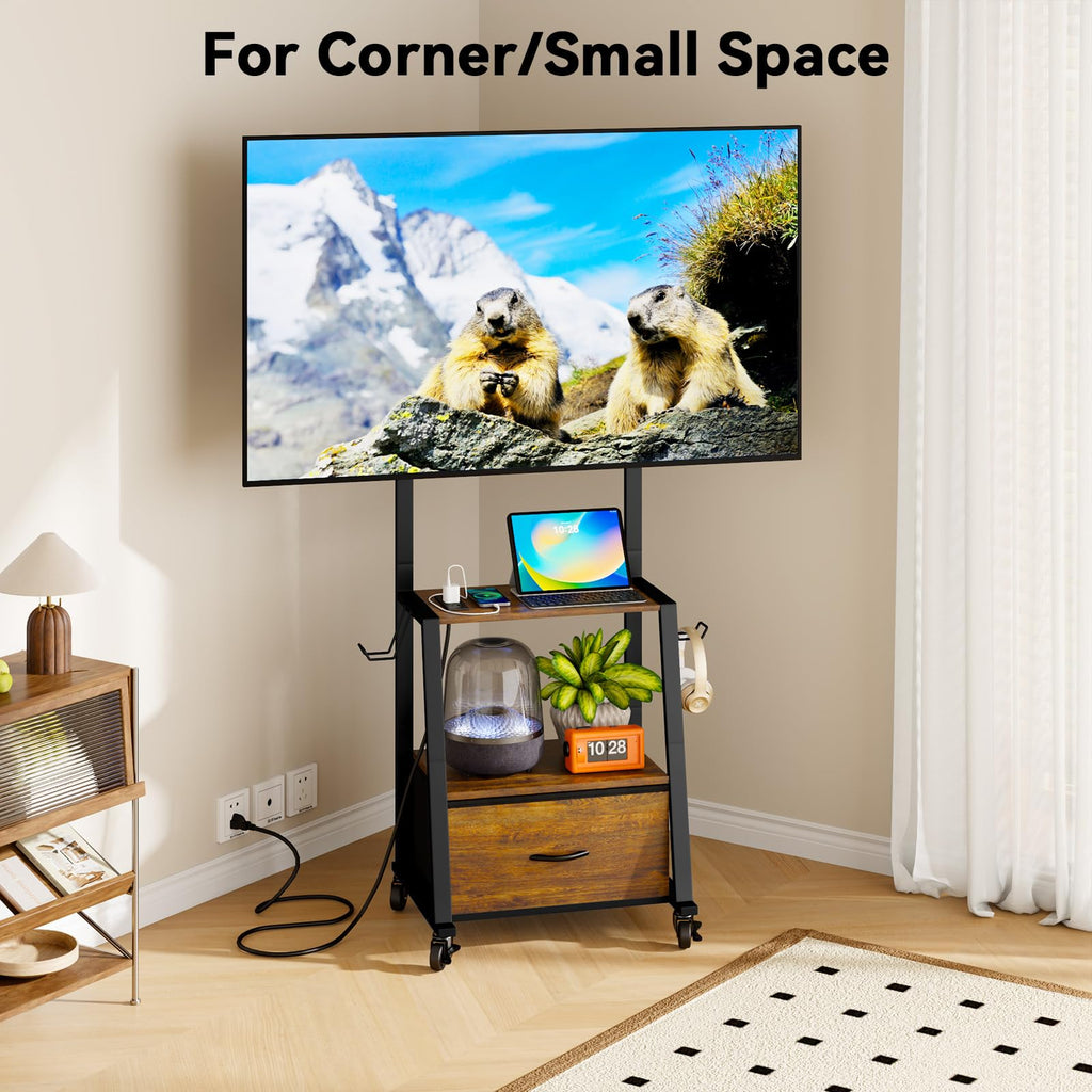 Rolling TV Stand on Wheels for 32-55 Inch TVs W50398