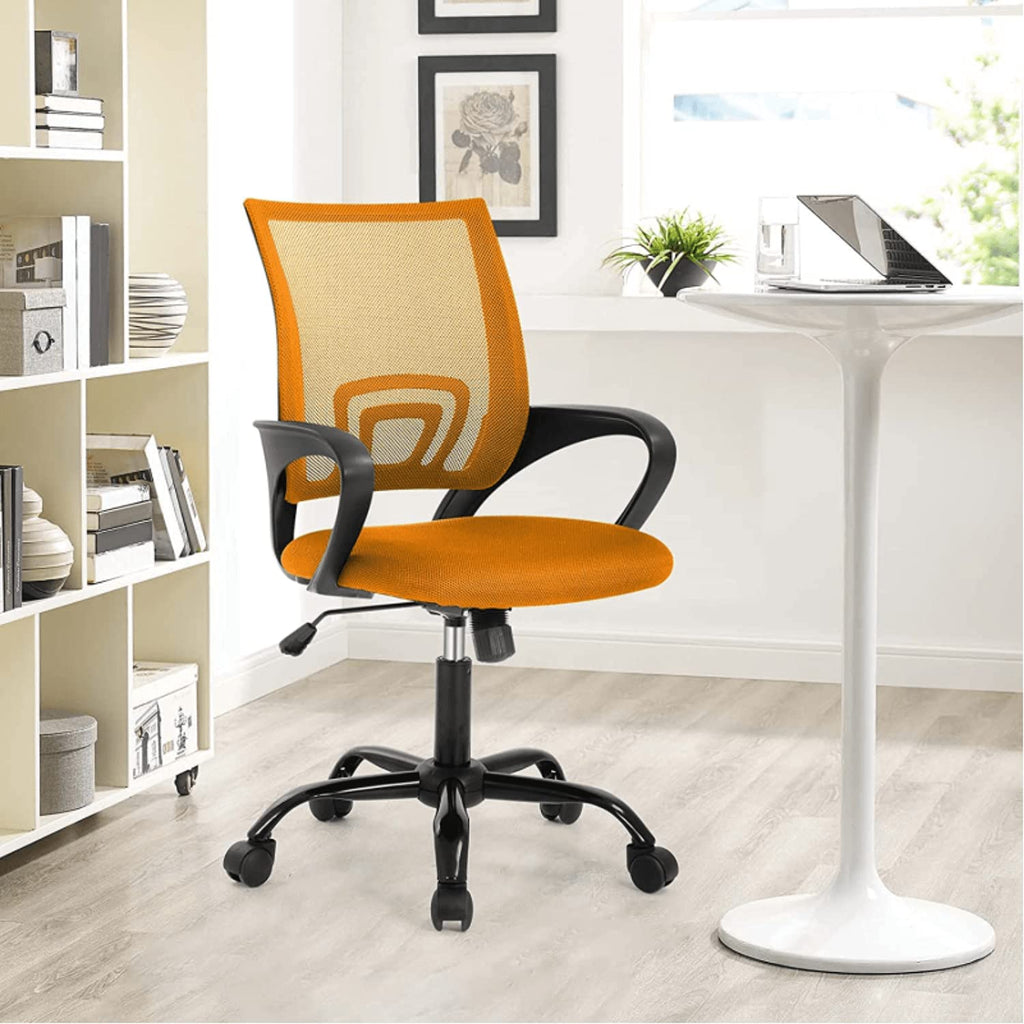 Orange Mesh Ergonomic Desk Chair with Lumbar Support Z241765