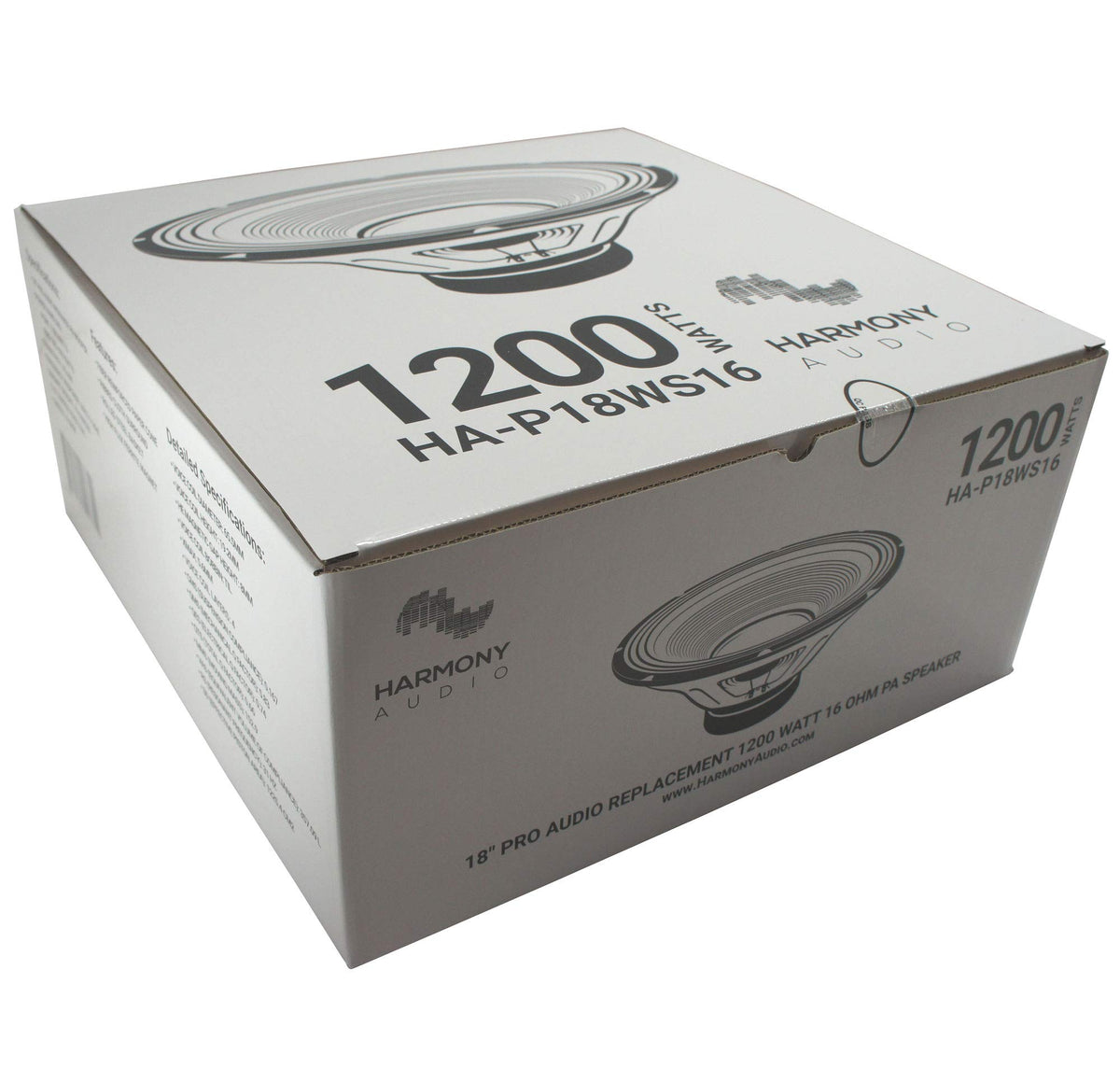 16 Ohm 18 Inch Woofer 4 Pack 1200W Subwoofer I92203