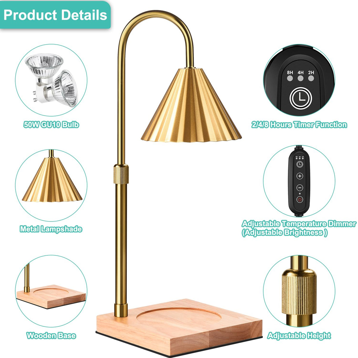 Candle Warmer Lamp with Timer & Dimmer H11265