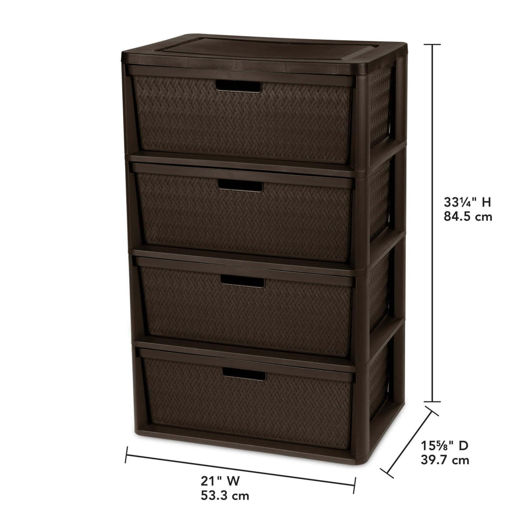 Brown 4 Drawer Storage Tower I298884