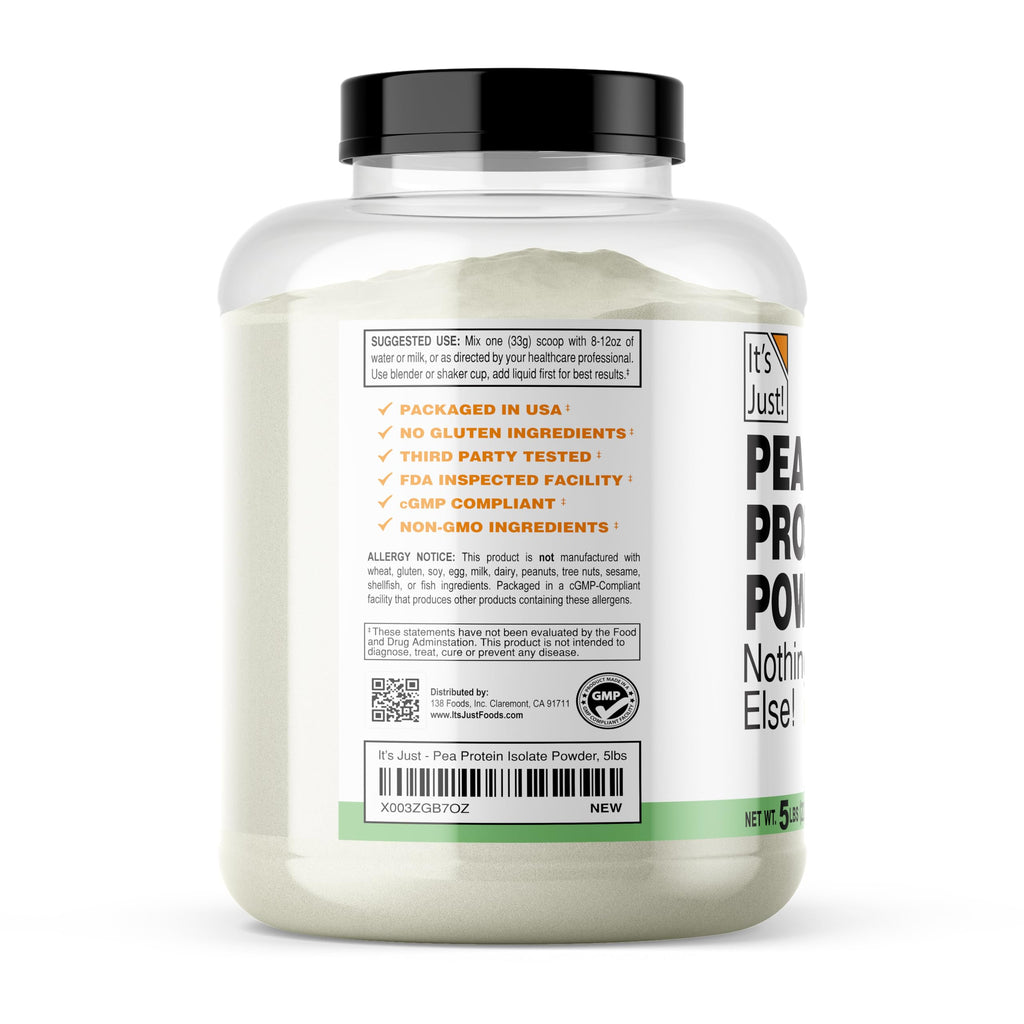 100% Pea Protein Vegan Gluten Free 5 Pound Unflavored F158759