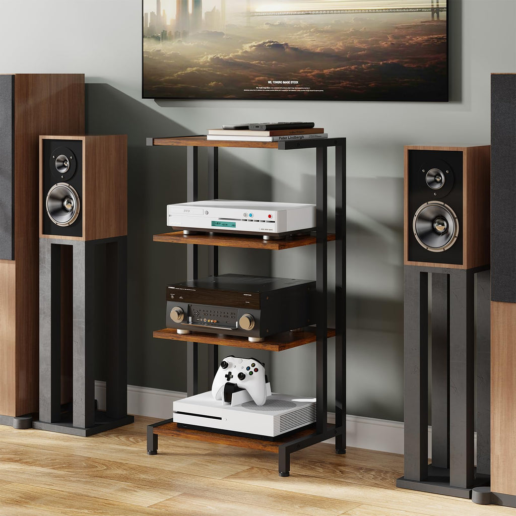 4-Tier Wooden AV Media Stand J62148