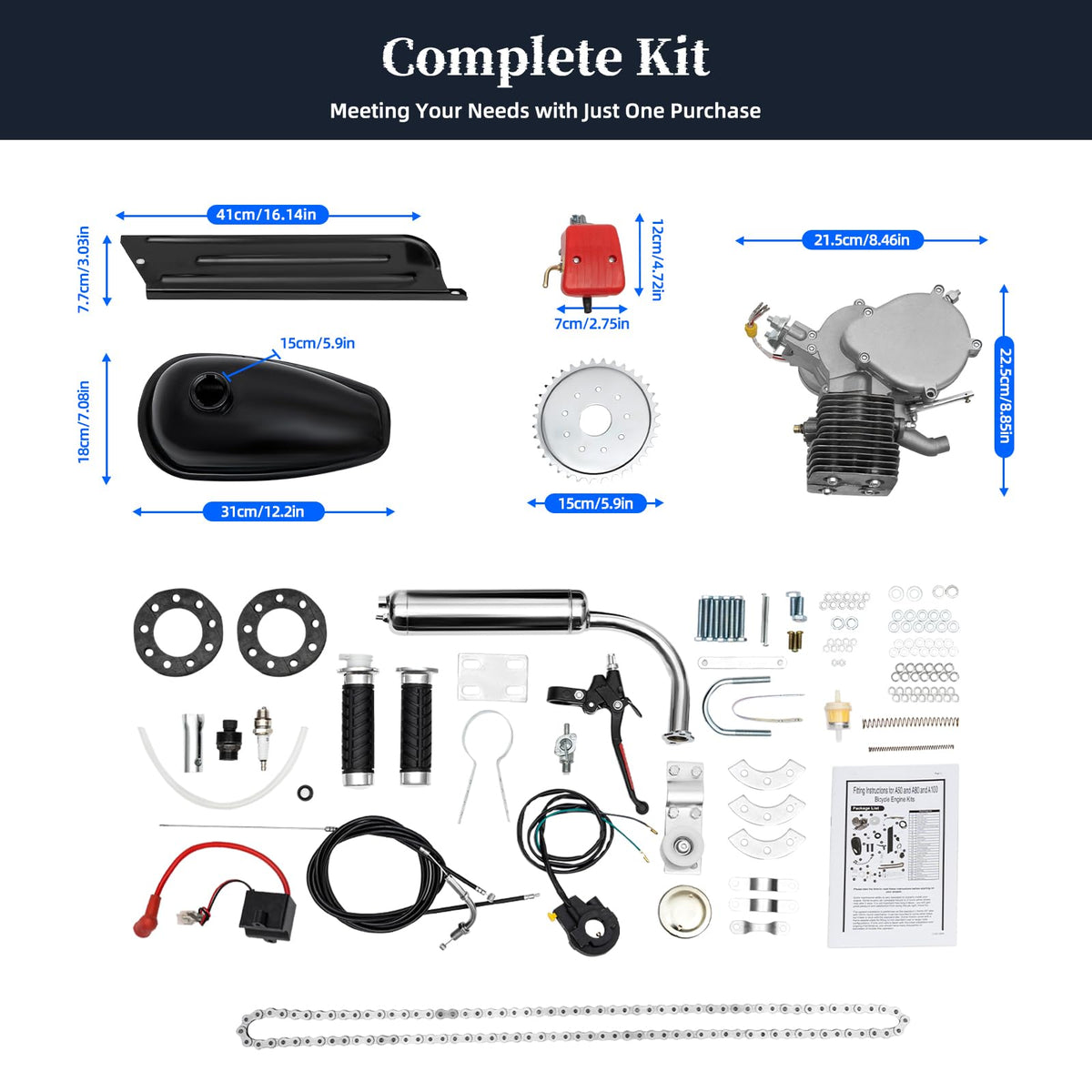 100CC 2-Stroke Bicycle Engine Kit C700
