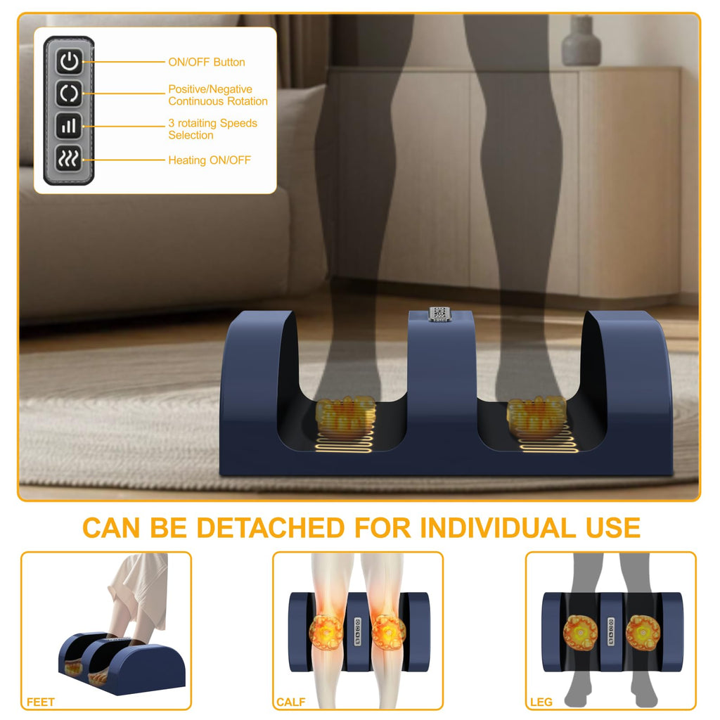 Full Body Massage Mat with Heat, 9 Vibrating Modes, Detachable Neck Massager Z477