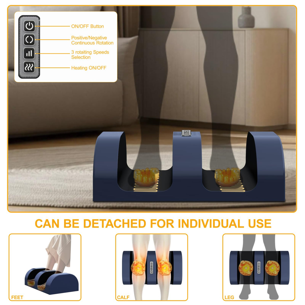 Full Body Massage Mat with Heat, 9 Vibrating Modes, Detachable Neck Massager Z477