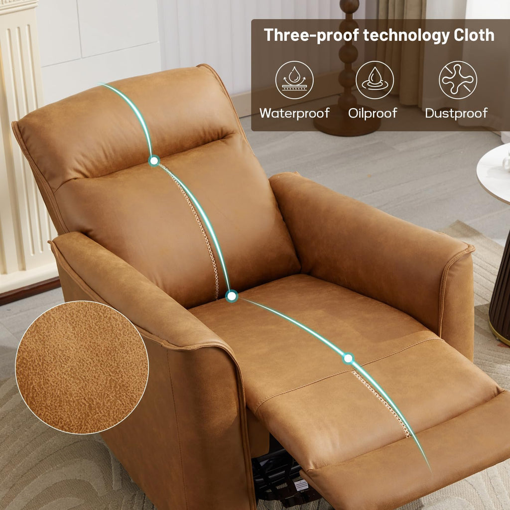 Manual Swivel Rocker Recliner Faux Leather G20886