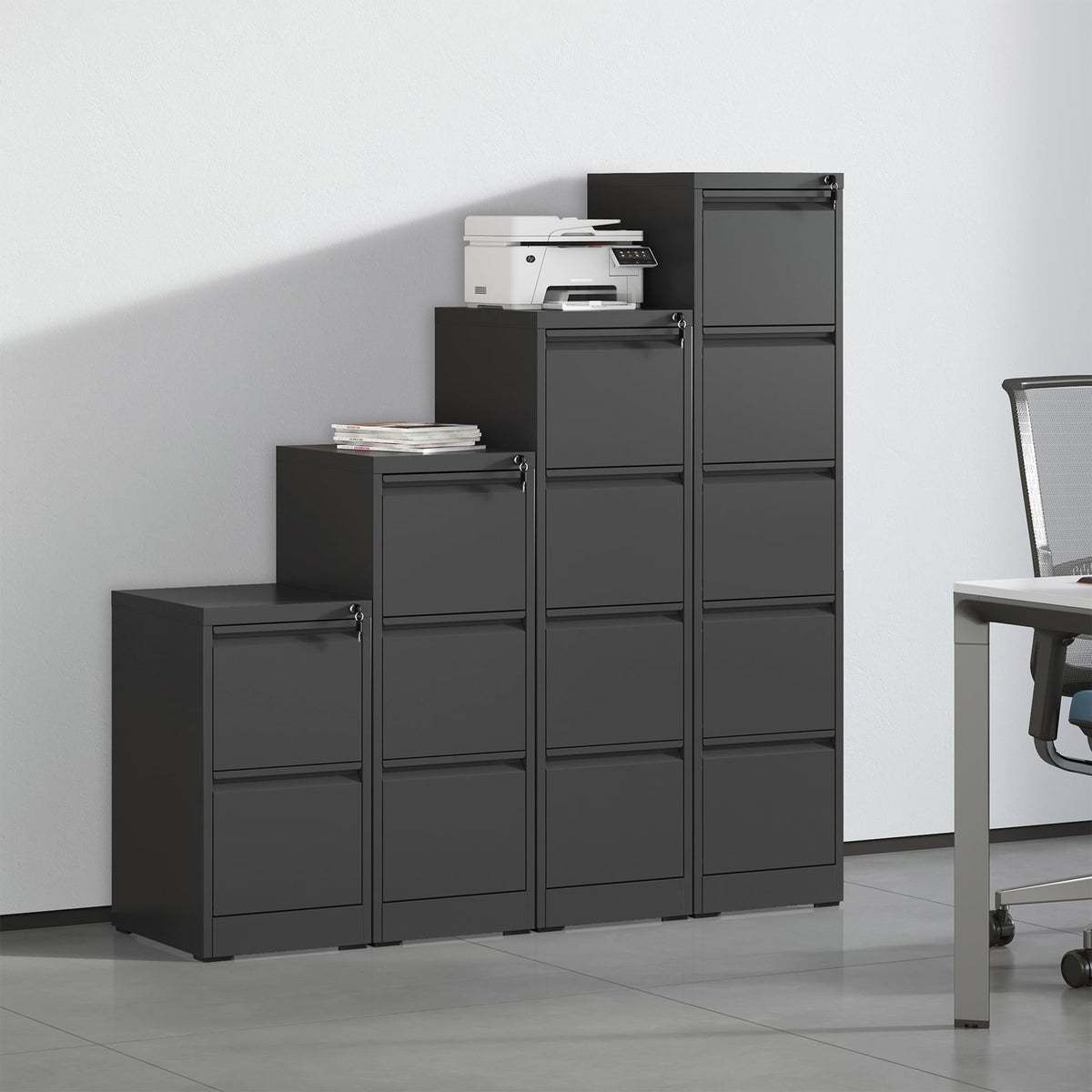 Metal File Cabinet with Drawer Heavy Duty Locking N612810