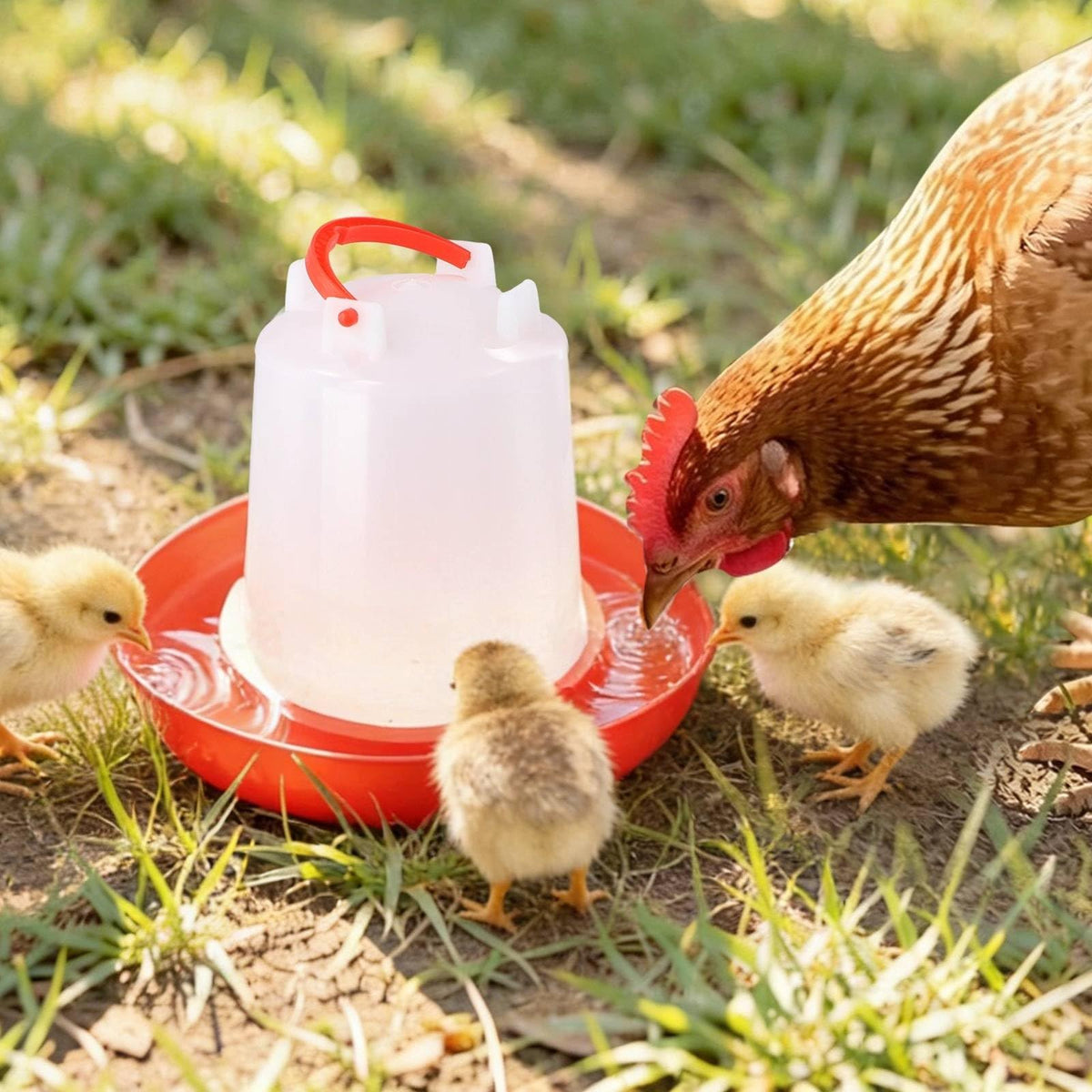 4-Pack 1L Poultry Waterer with Handle Y641892
