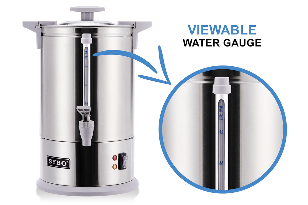 Stainless Steel Percolate Coffee Maker Hot Water Urn 50-Cup 8 L T8248