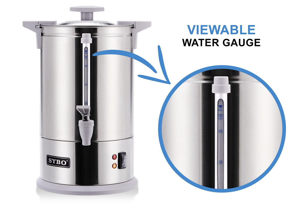 Stainless Steel Percolate Coffee Maker Hot Water Urn 50-Cup 8 L T8248