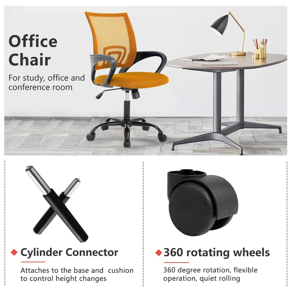 Orange Mesh Ergonomic Office Chair T22967