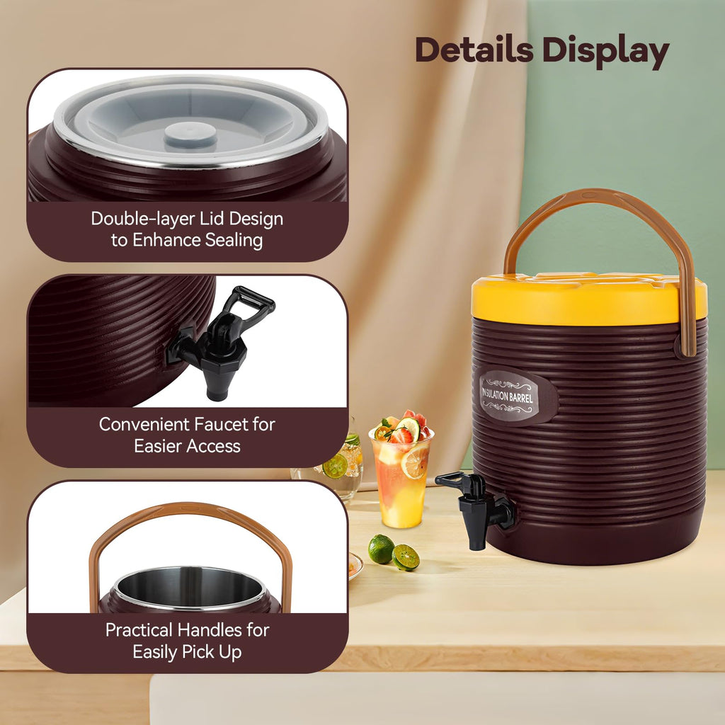 3 Gallon Insulated Stainless Steel Beverage Dispenser with Faucet B22174