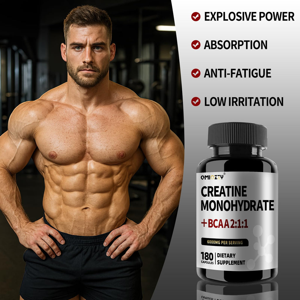 Micronized Creatine Monohydrate 6000MG 180 Vegan Capsules A14623