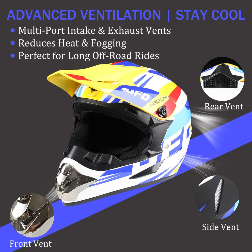 DOT Approved Kids Motocross Helmet with Goggles N889628