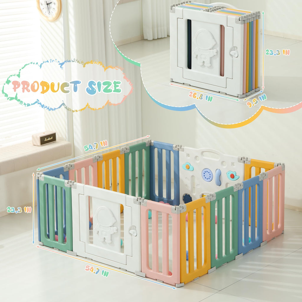 Foldable Colorful Baby Playpen L249231