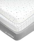 3 Pack Fitted Mini Crib Sheet 38x24" L65964