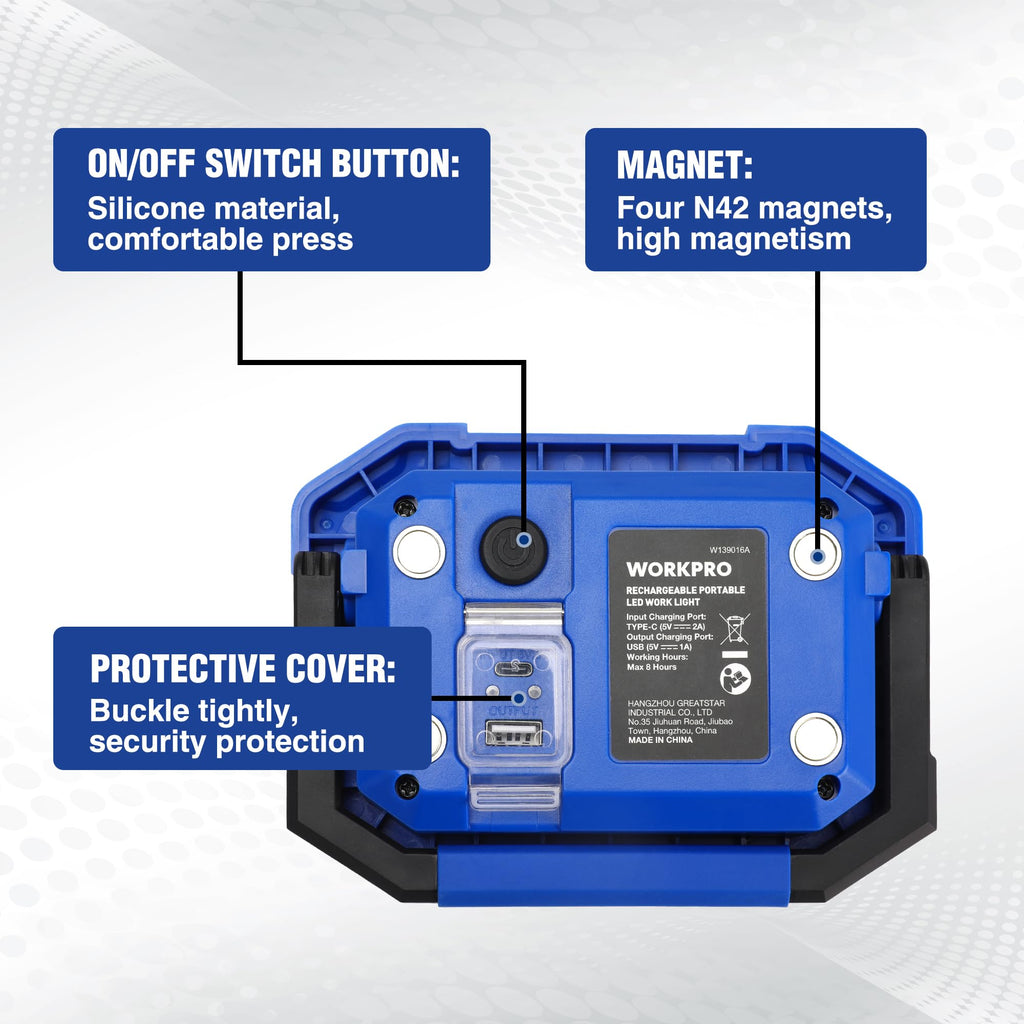 LED Rechargeable Magnetic Work Light 2000LM N142