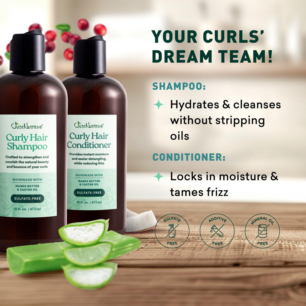Sulfate-Free Hydrating Curl Enhancing Shampoo and Conditioner Set 16 oz C7297