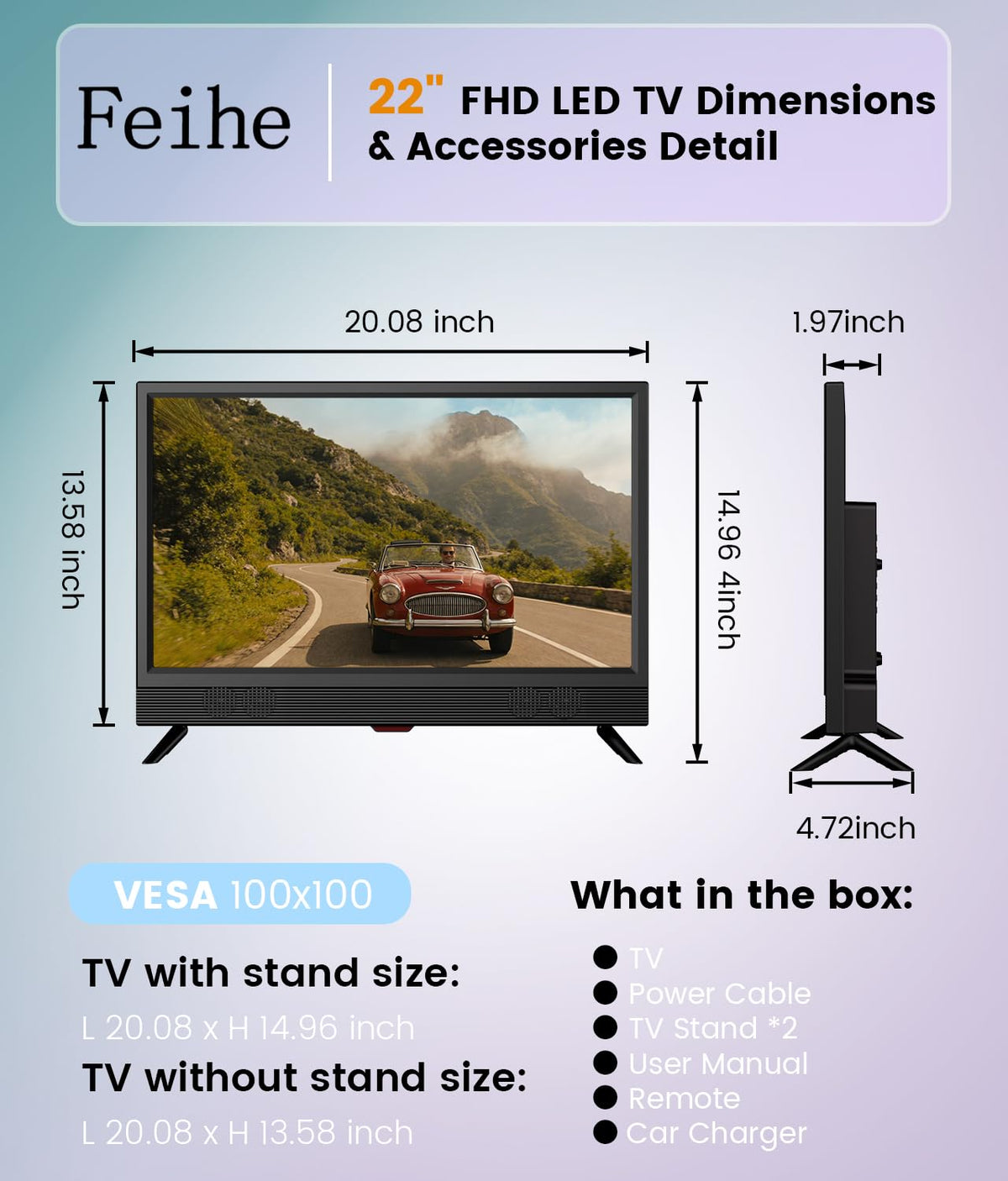 22 Inch 1080p LED Flat Screen HDTV D202820