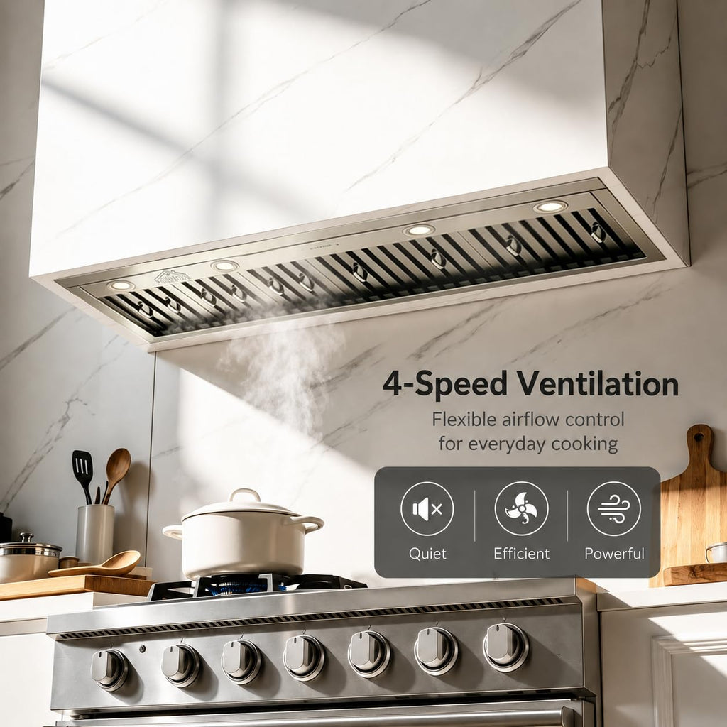 48 inch Stainless Steel Built-in Range Hood with Liner and Baffle Filter V639677