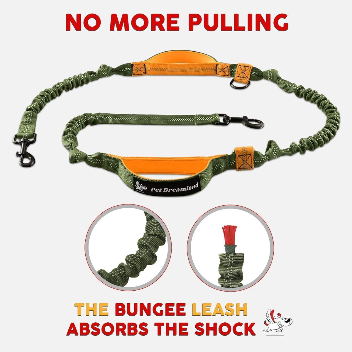 Hands Free Dog Leash for Large Dogs with Poop Bag Dispenser L495669