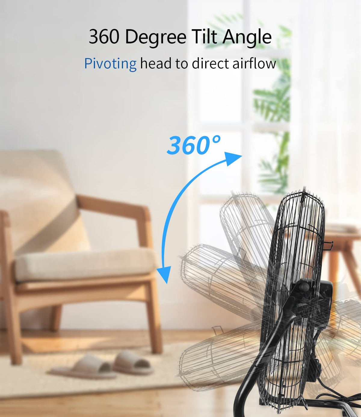 20 Inch Heavy Duty High Velocity Metal Floor Fan H776372