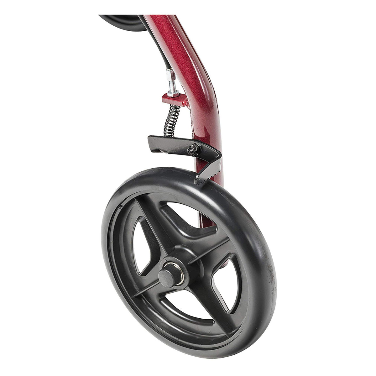 Red Aluminum Rollator with Padded Seat F5677