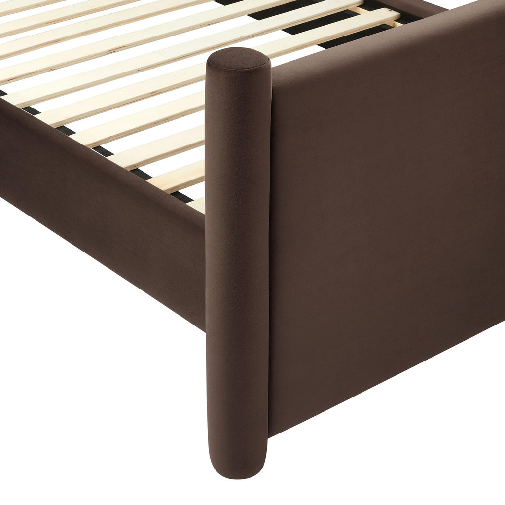 King Size Upholstered Platform Bed Frame with Headboard and Footboard O201141