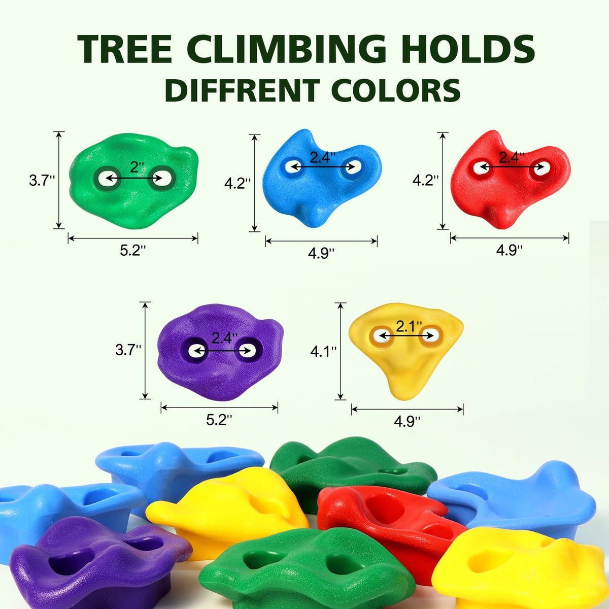 20 Tree Climbing Holds with 6 Ratchet Straps K49247