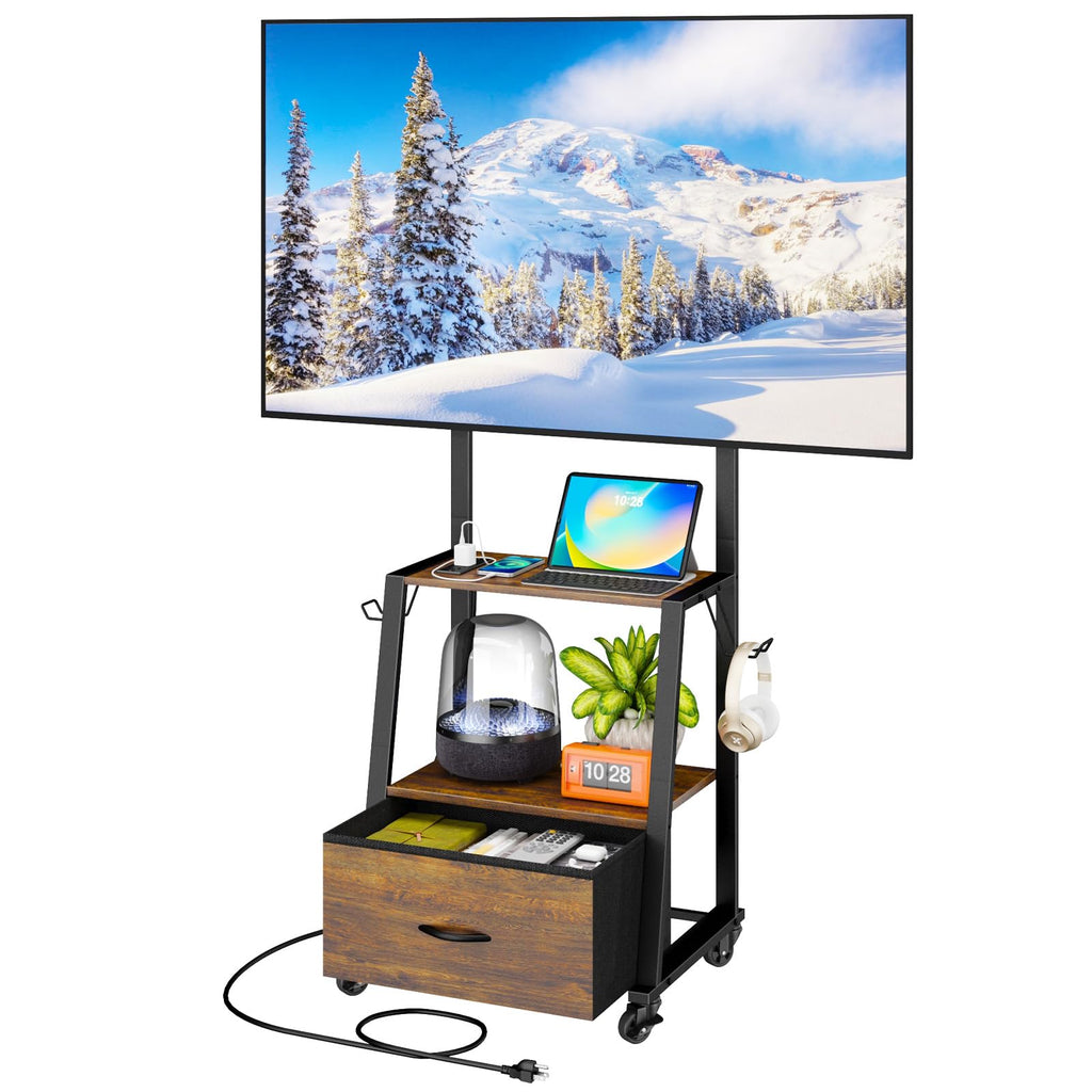 Rolling TV Stand on Wheels for 32-55 Inch TVs W50398