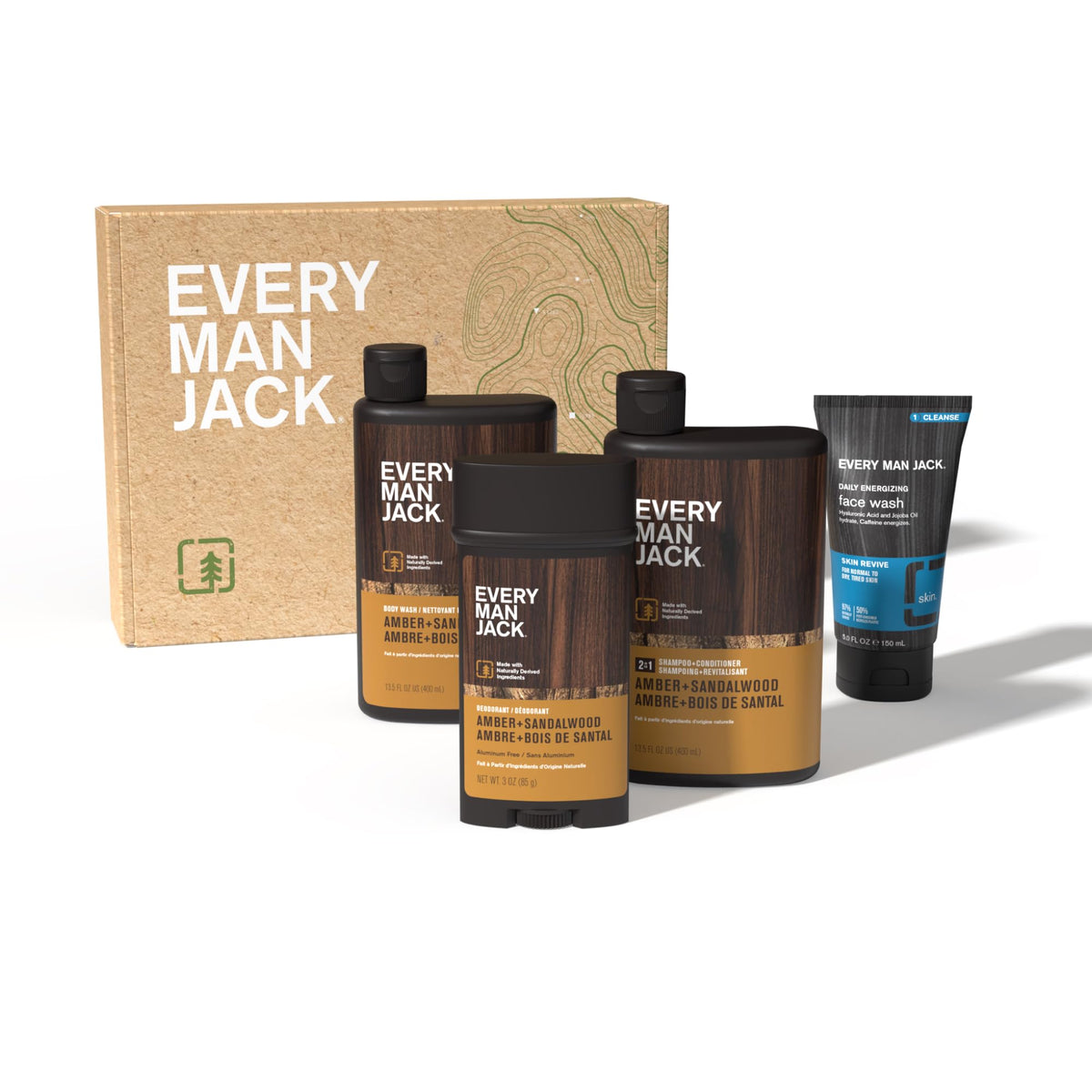 Amber Sandalwood Bath and Body Shower Gift Set E77644