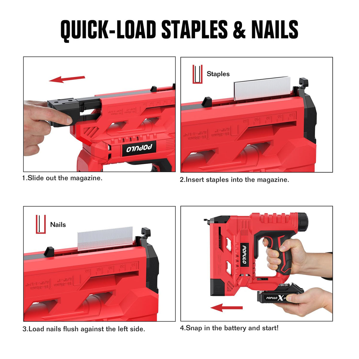 18 Gauge 2 In 1 Cordless Brad Nailer Stapler X550046