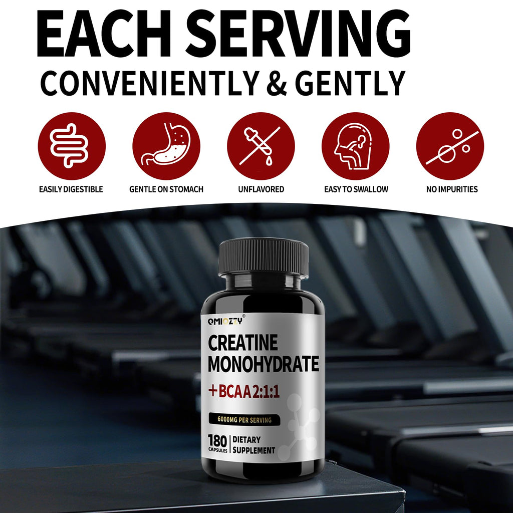 Micronized Creatine Monohydrate 6000MG 180 Vegan Capsules A14623