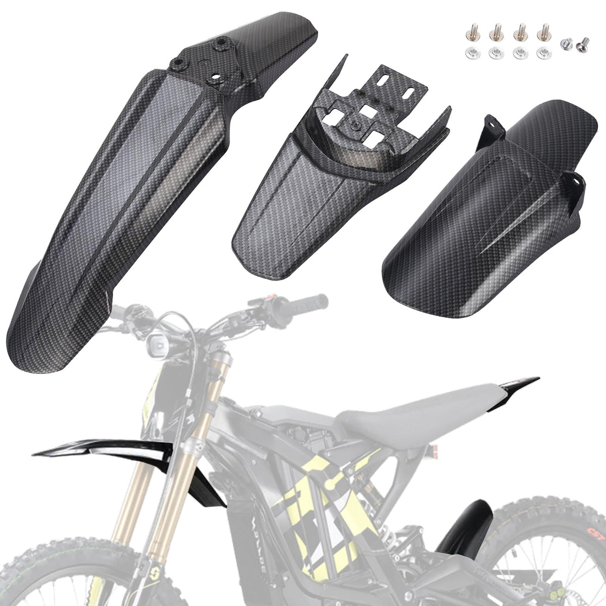 Black Front & Rear Fender Kit S88433