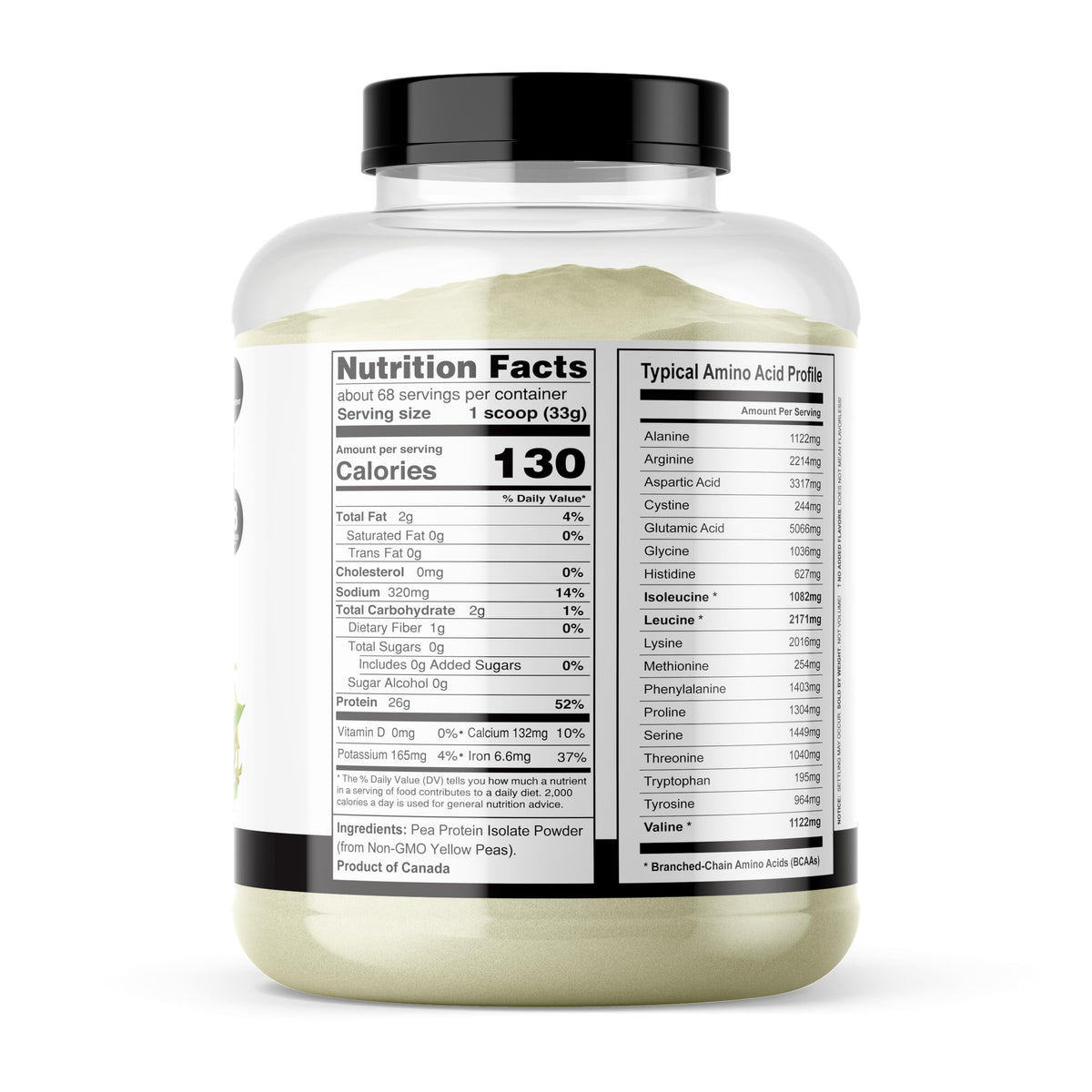 100% Pea Protein Vegan Gluten Free 5 Pound Unflavored F158759