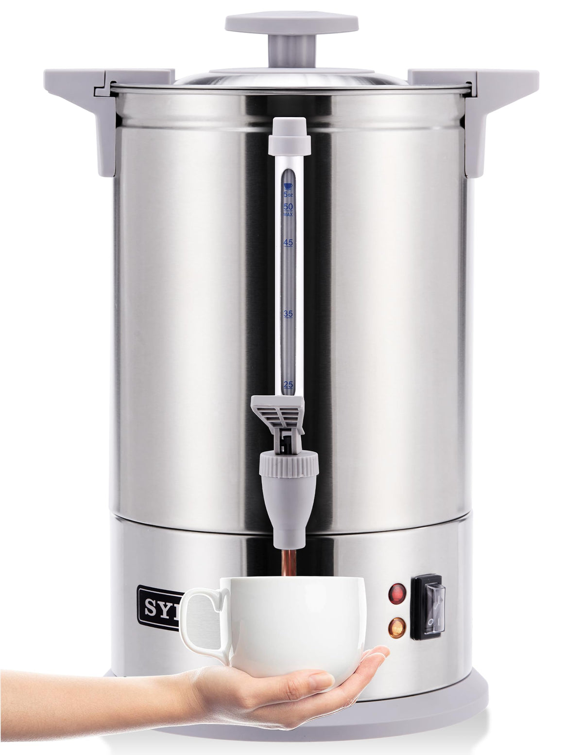 Stainless Steel Percolate Coffee Maker Hot Water Urn 50-Cup 8 L T8248