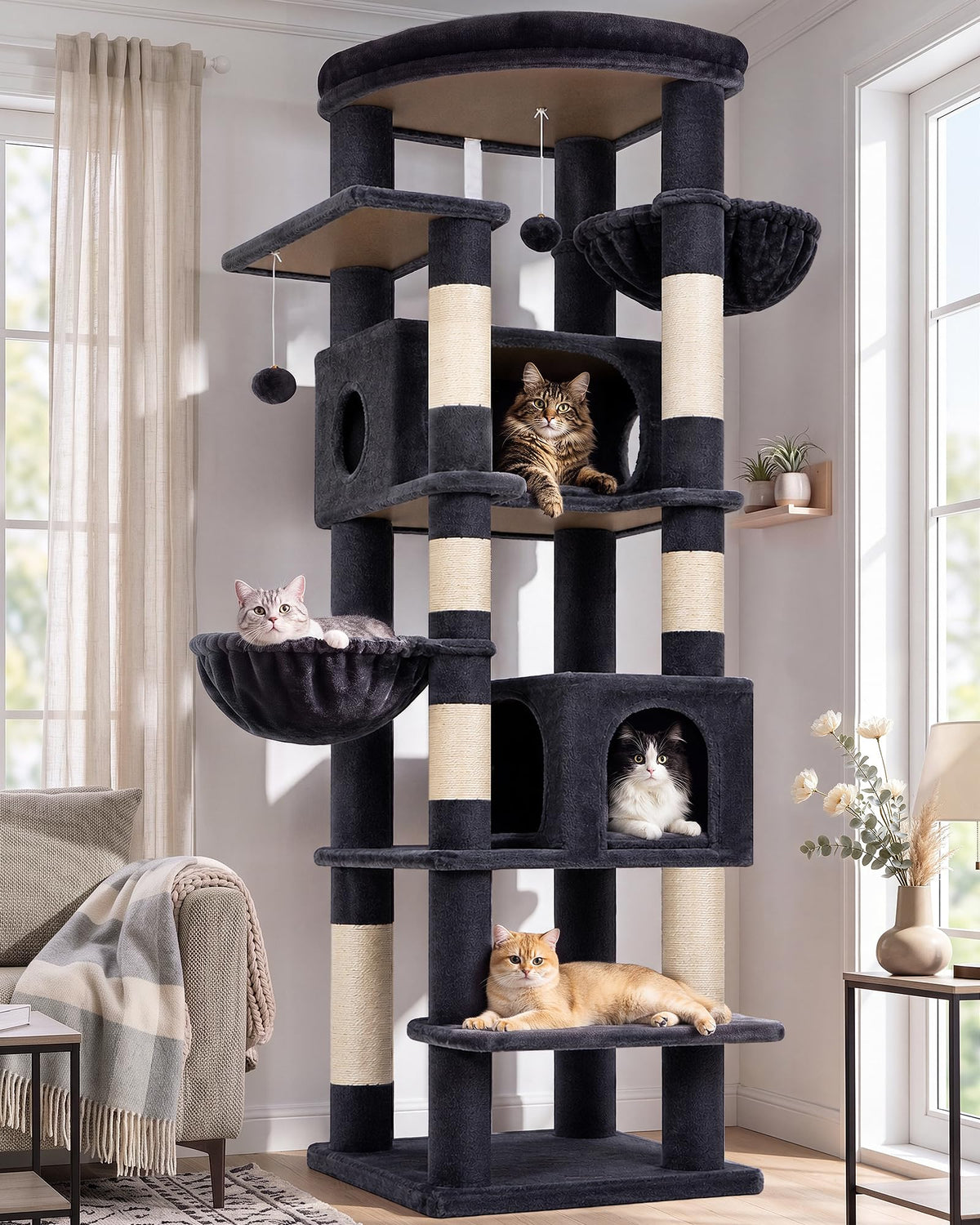 74in Heavy Duty Cat Tree Tower C91583