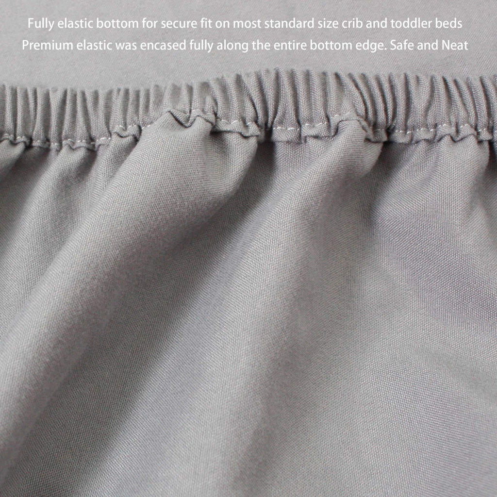 3-Pack Fitted Crib Sheets Set, 9" Deep Microfiber, Navy Blue Charcoal Gray B534