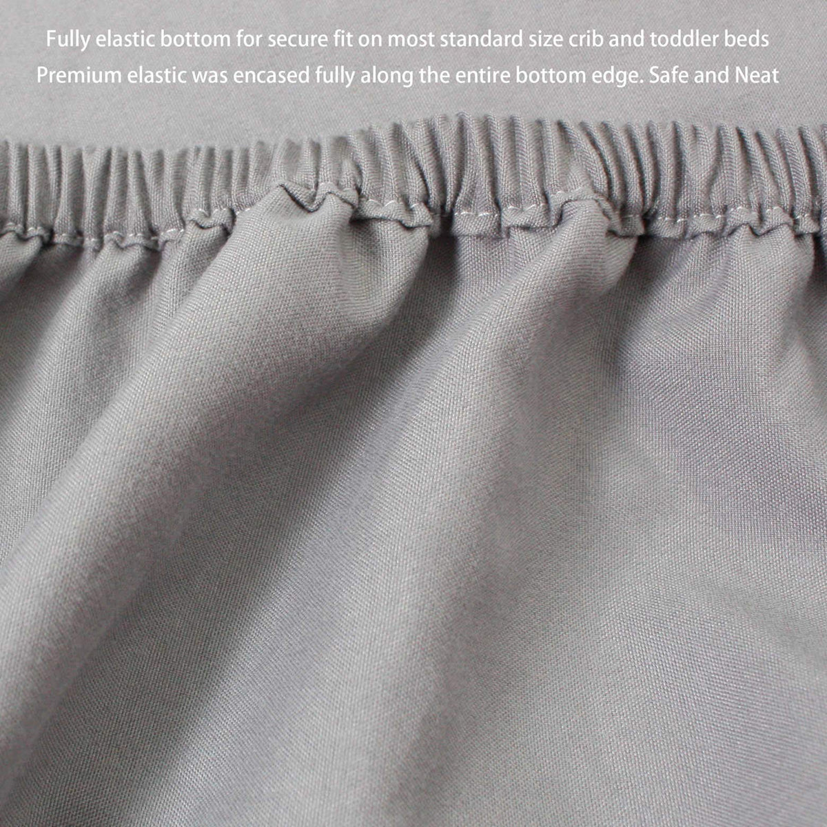 3-Pack Fitted Crib Sheets Set, 9" Deep Microfiber, Navy Blue Charcoal Gray B534