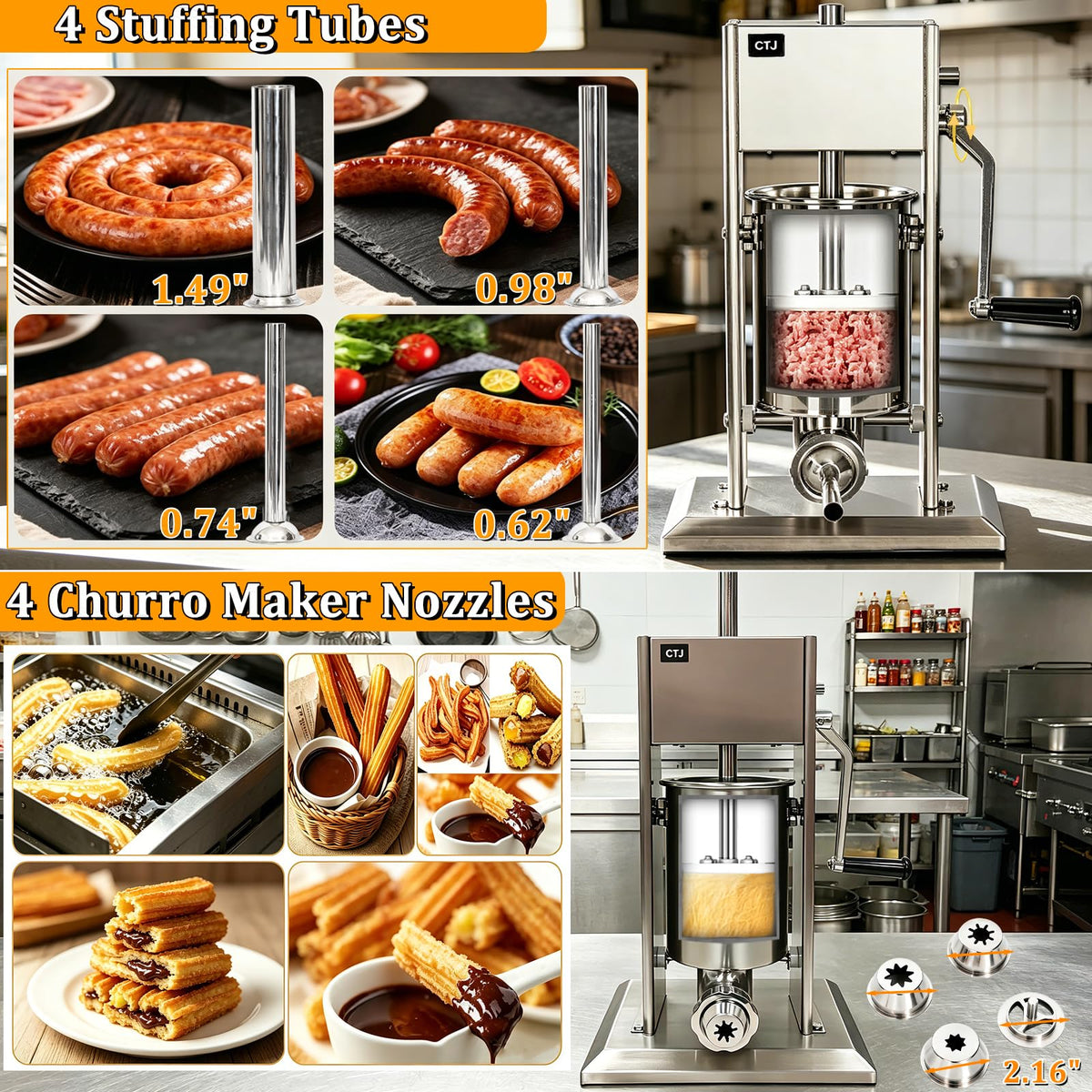 Stainless Steel Sausage & Churro Maker S6506