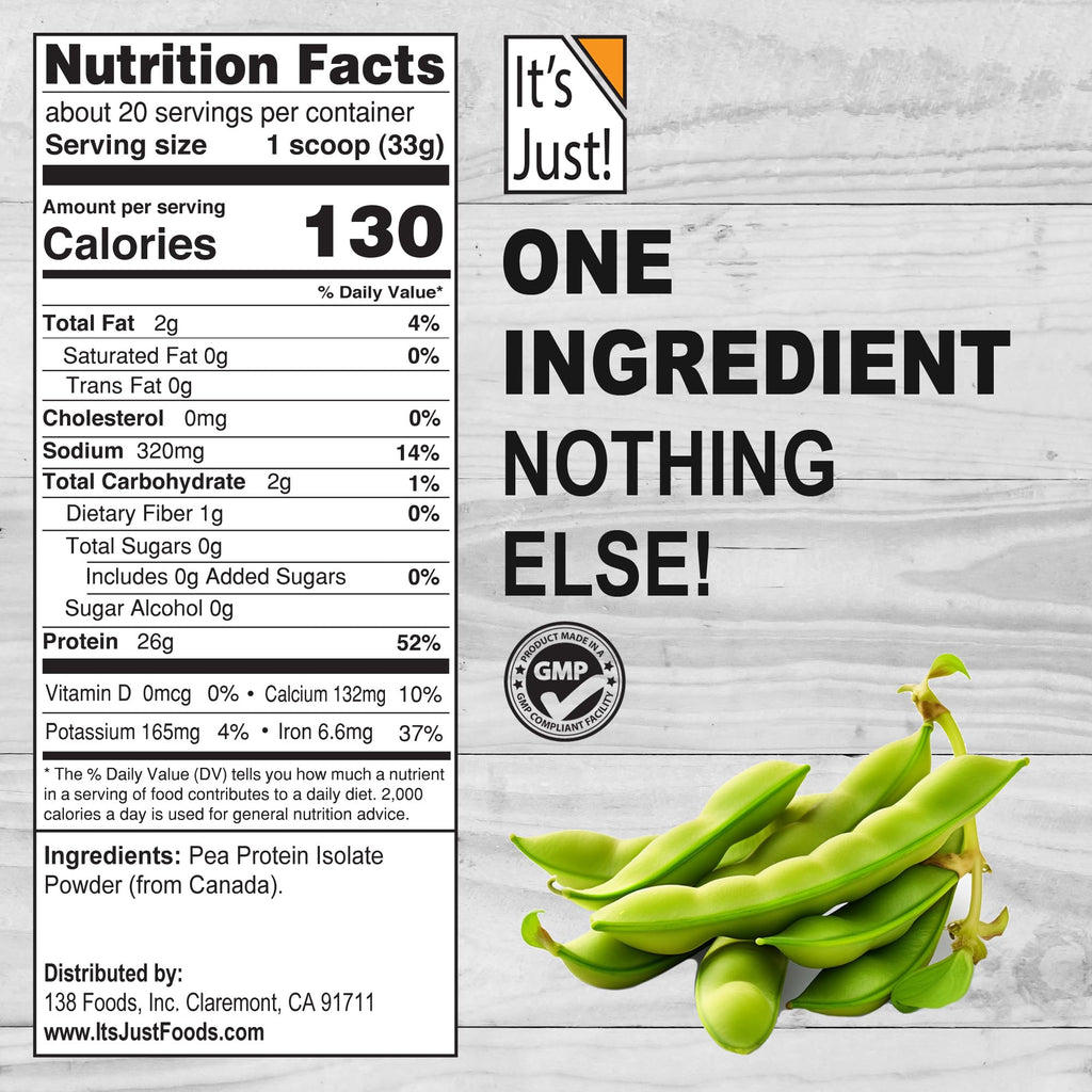 100% Pea Protein Vegan Gluten Free 5 Pound Unflavored F158759