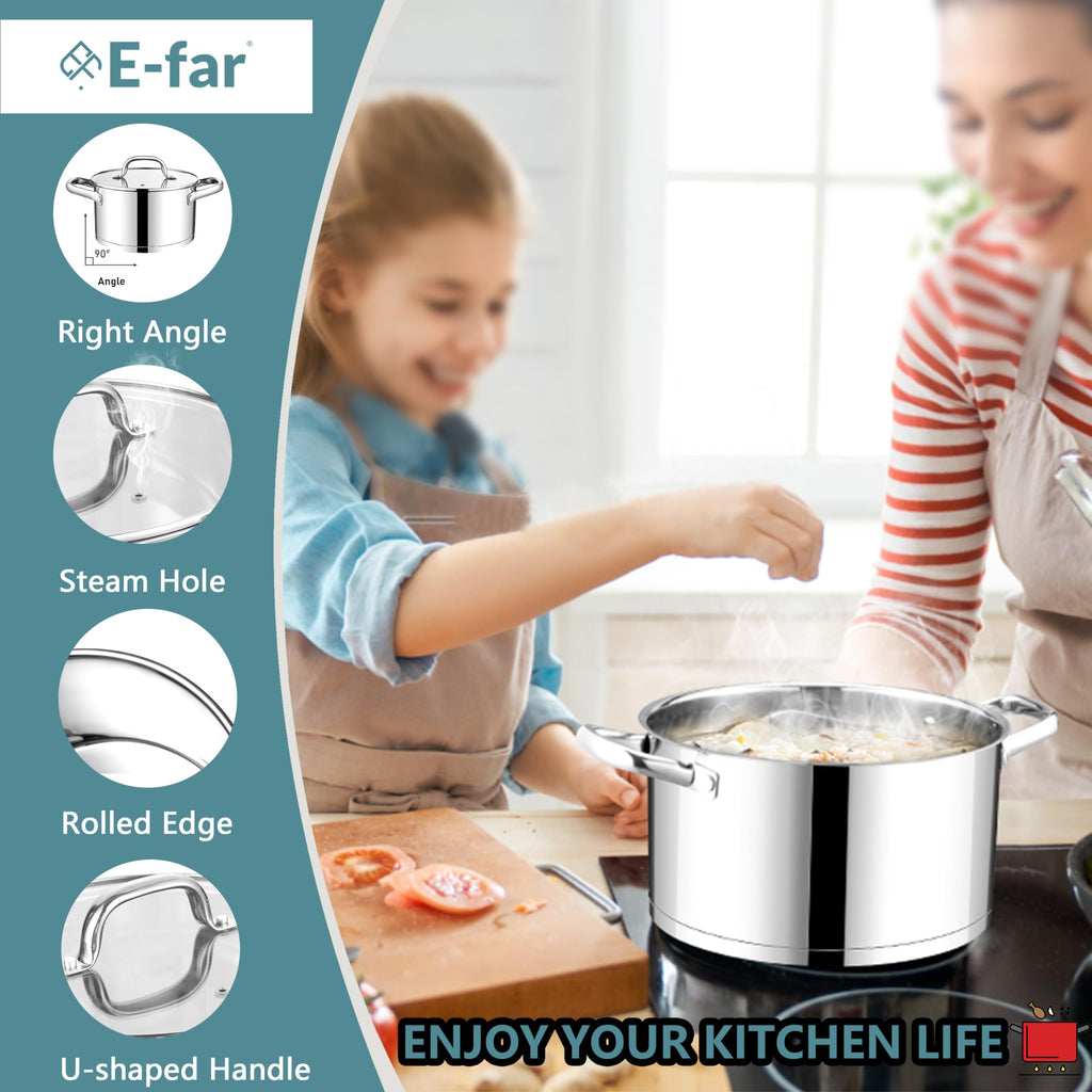 4 Quart Stainless Steel Stock Pot with Lid G68037