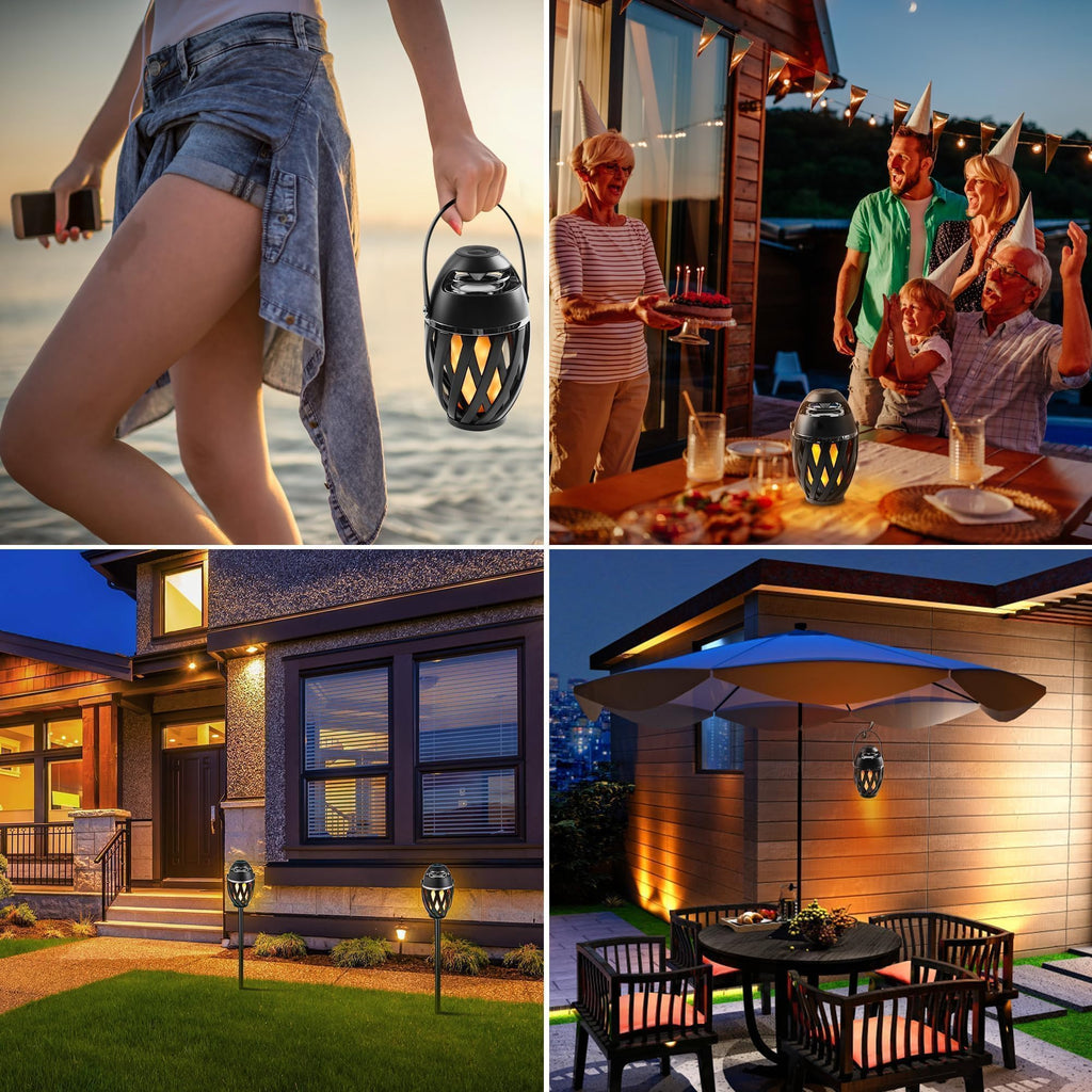 2 Pack Waterproof Wireless Bluetooth Outdoor Speakers U950