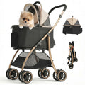 Pet Stroller with 4 Pu Wheels Foldable A4217